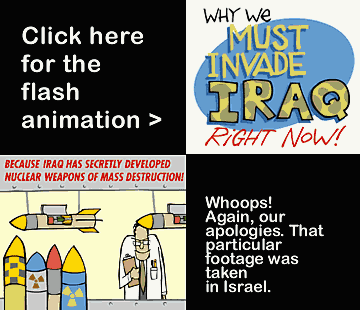link to flash animation - why we must invade iraq - a parody