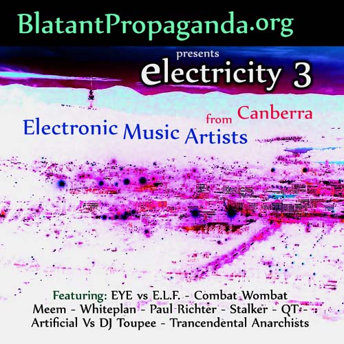 Electricity 3 Canberran Australian Electronic Dance Music EDM Electronica Acid Stoner Witch House Psy Trance Trip Glitch Hip Hop Drum'n'Bass D&B DnB Elektro Goth Techno Nightclub DJs Power Noise Ambient Indietronica Alternative Experimental Canberra Musicians Sound Artists Groups Projects