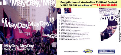 Compilation Album CD Art MayDay May Day Union Workers Songs of Solidarity Australian Left Wing Marxist Political Protest Social Justice Music Bands NSW Labor Council Wobbly Radio Record Label Cover Jacket Artists Groups Projects 1990s 90s 00s 2000s
