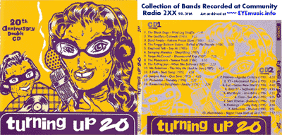 Canberra Community Radio Station 2XX 98.3 FM Birthday Compilation Album Turning Up 20 20th Anniversary collection of local underground indie pop rock ACT live music bands groups artists producers musicians Australian Capital Territory ACT